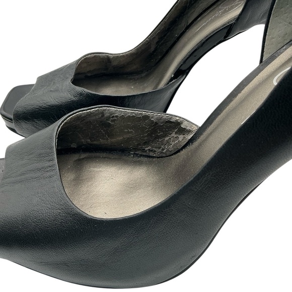 Jessica Simpson leather‎ open toe heel size 8.5 Y2K - Picture 3 of 9